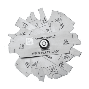 Kristeel 1/8 - 1 inch / 7 Leaves Welding Gauge (Leaf Type Fillet), LTWFG