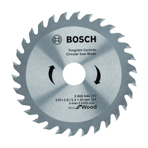 Bosch 110 mm Circular Saw Blades Eco For Wood (30 Teeth), 2 608 644 272