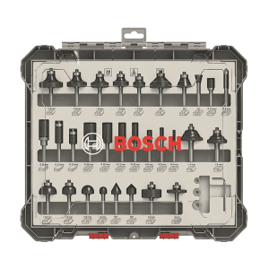 Bosch 6.00 mm Shank Mixed Router Bit Set (Pack of 30 Pcs), 2 607 017 474