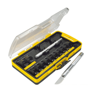 Stanley 14 Pcs Hobby Knife Set With 2 Blade Holders & 12 Blades, STHT0-73872