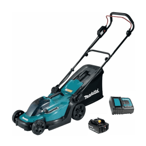 Makita 18V LXT 33 cm (13") Cordless 3 In 1 Lawn Mower with Rapid Charger & 1 Pcs 4.0Ah Battery, DLM330SM