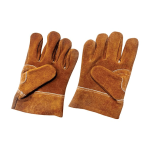 Ozar Brown Full Leather Working Gloves (Front & Back), AGL9102