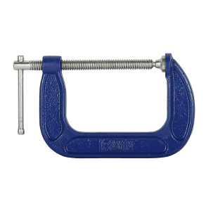 Irwin 100 mm / 4 Inch General Purpose Steel C-Clamp (Blue & Silver), 1901234