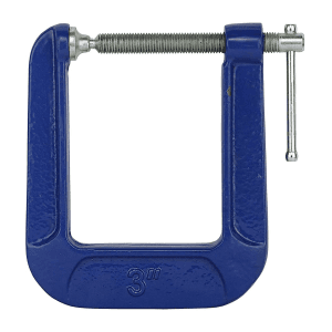 Irwin 75 mm / 3 Inch General Purpose Steel Deep Reach C-Clamp (Blue & Silver), 1901238