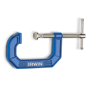 Irwin 75 mm / 3 Inch Steel C-Clamp 100 Series (Blue & Silver), 225103ZR
