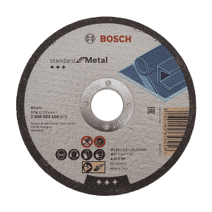 Bosch 125 x 2.5 x 22.23 mm Cutting Discs Range Standard For Metal (Pack of 25 Pcs), 2 608 603 166