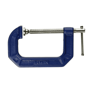 Irwin 100 mm / 4 Inch Steel C-Clamp 100 Series (Blue & Silver), 225104