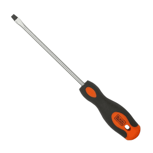 Black+Decker 150 mm (Blade Length) x 6.5 mm (Blade Dia) Flat Standard Screwdriver, BDHT62299
