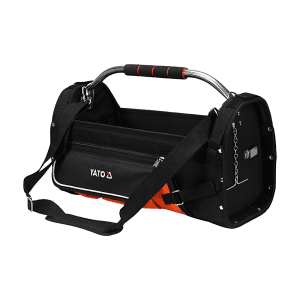 Yato 500 x 240 x 350 mm / 22 Inch Open Tote Tool Bag With Stainless Steel Handle, YT-74373