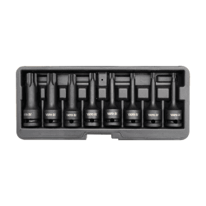 Yato 8 Pcs Torx Impact Bit Socket Set (1/2 inch Sq. Drive), YT-1065