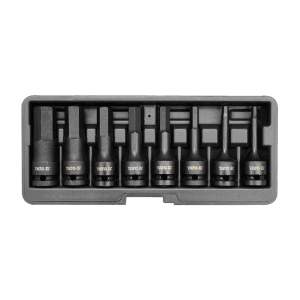 Yato 8 Pcs Hex Impact Bit Socket Set (1/2 inch Sq. Drive), YT-1066