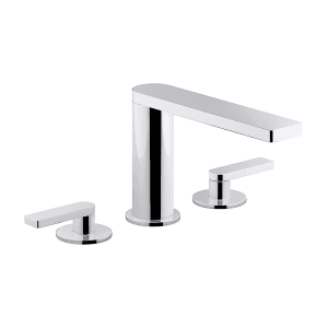 Kohler Composed 2 Handle Deck Mount Bath Tub Filler With Hand Shower In Polished Chrome Finish, K-73081T-4-CP