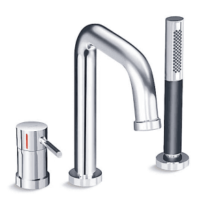 Kohler Cuff 3 Hole Bath Filler With Diverter For Handshower In Polished Chrome Finish, K-37312IN-B4-CP