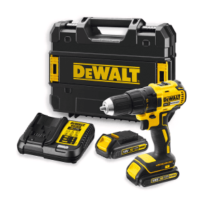 Dewalt 18V / 13mm XR Lithium-Ion Cordless Hammer Drill Machine Driver with Brushless Motor & 2x1.5 Ah Batteries Included, DCD777S2T-QW