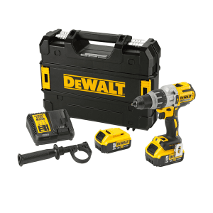 Dewalt 18V / 13mm XR Li-ion Premium Cordless Hammer Drill Machine Driver with Brushless Motor with 2x5.0Ah Battery Included, DCD996P2-QW