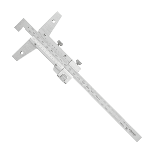 Mitutoyo 0 - 150 mm Hook End Vernier Depth Gauge with Fine Adjustment, 527-411