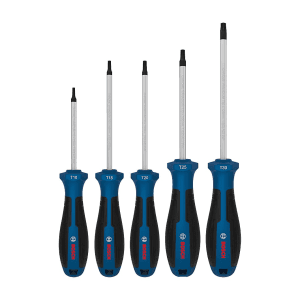 Bosch 5 Pcs Torx Screwdriver Set with Multi-component Handle, 1 600 A03 9PG