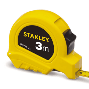 Stanley 3Mtr x 13mm Width Plastic Short Measuring Tape, STHT36125-812