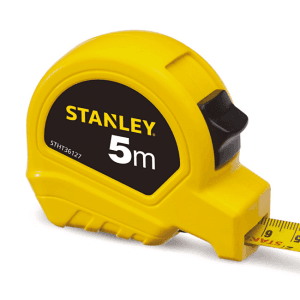 Stanley 5Mtr x 19mm Width Plastic Short Measuring Tape, STHT36127-812