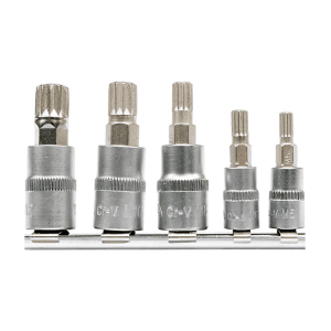 Yato 5 Pcs Spline Torx Bit Sockets Set, YT-04360