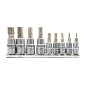 Yato 9 Pcs Hex Bit Sockets Set, YT-04401