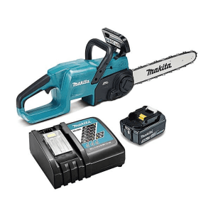 Makita 18V LXT BL 35 cm (14") Cordless Chain Saw with Rapid Charger & 1 Pcs 5.0Ah Battery, DUC357RT