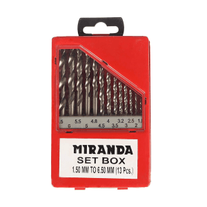 Miranda 1.50 - 6.50 mm Jobber Drill Set (13 Pcs)