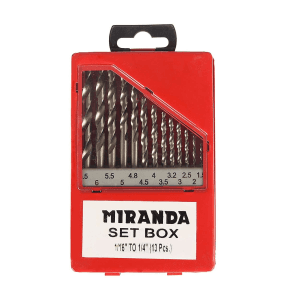 Miranda 1/16 - 1/4 inch Jobber Drill Set (13 Pcs)