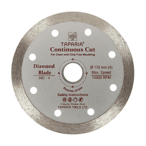 Taparia 4 Inch (110 mm) Diamond Cutting Blade, Continuous Cut, DBC 4