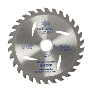 Taparia 4 inch / 110 mm TCT Wood Cutting Blades (30 Teeth), TCTS 430