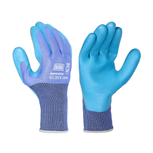 Black+Decker Blue Supported Hand Gloves, BXPG0320IN