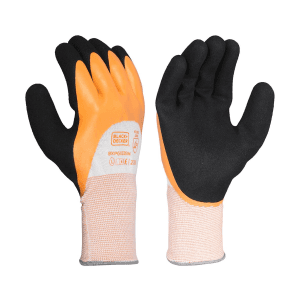 Black+Decker Orange Supported Hand Gloves, BXPG0335IN