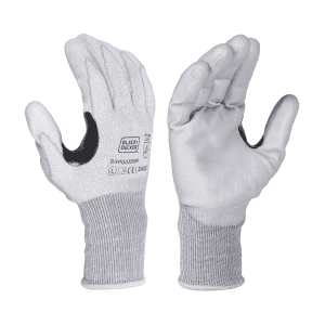 Black+Decker Grey Supported Hand Gloves (Small), BXPG0350IN