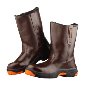 Black+Decker High Ankle Leather Safety Shoe - Composite Toe (Brown), BXWB0171IN
