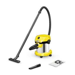 Karcher 15 Litre / 1000W WD2 Plus S V-15/4/18 Wet & Dry Vacuum Cleaner (Stainless Steel), 1.628-050.0
