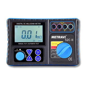 Metravi 3-1/2 Digits / 1999 Counts Milli Ohms Meter, 52C-II