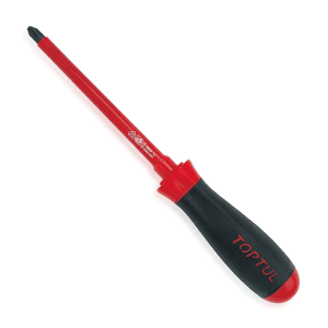 Toptul PH0 x 162 mm Blade Length Insulated Phillips Screwdriver, FBEB0008