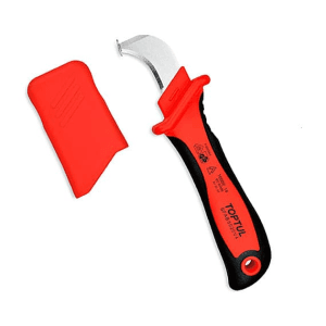 Toptul 190 mm VDE Insulated Cable Knife With Hooked Blade, SFAB5020