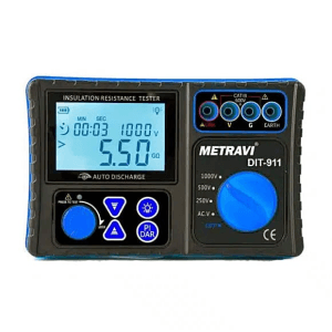 Metravi 250V - 1000V Rated Voltage Digital Insulation Resistance Tester, DIT-911