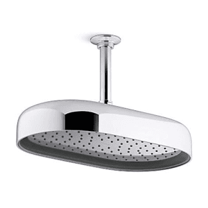 Kohler Statement 353 mm Single Function Oblong Rain Head With Katalyst Technology In Polished Chrome Finish, K-26294IN-CP