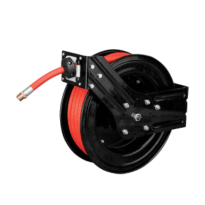 Groz 10 Mtr / 3/8 Inch Auto-retractable Air Water Hose Reel (E-Series), HRP/AW/10M/3-8/B