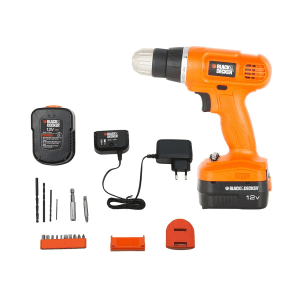 Black+Decker 12V / 1.2 Ah Cordless Drill with Kitbox, EPC12K2