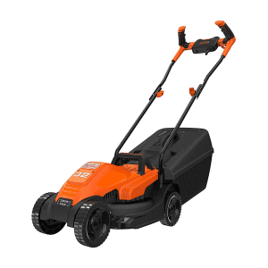 Black+Decker 1200W / 14 Inch Winged Blade 35L Grassbox Lawn Mower With Bike Handle, BEMW451BH-B1