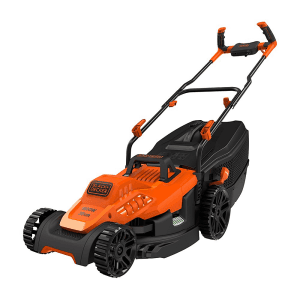 Black+Decker 1600W / 14 Inch Winged Blade 45L Grassbox Capacity Lawn Mower With Bike Handle, BEMW471BH-B1