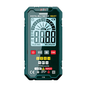 HTC 3-1/2 Digit / 4000 Count True RMS Smart Digital Multimeter, DM-11S