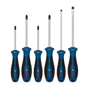 Bosch 6 Pcs Mix Screwdriver Set with Multi-component Handle (PH/PZ/SL), 1 600 A03 9PH