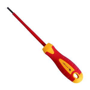 Hogert 75 mm (Blade Length) x 2.5 (Blade Dia.) Insulated Slotted Screwdriver, HT1S902
