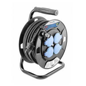 Hogert 20 Mtr / 3000W Rubber Insulated Cable Reel, HT1E720