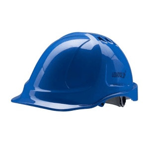 Udyogi Fusion 6000 Series Helmet With Plastic Suspension & Ratchet Fit Adjustment (Lamination Blue), Fusion 6001LRX