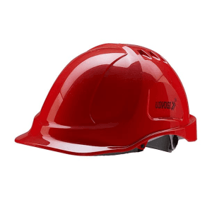 Udyogi Fusion 6000 Series Helmet With Plastic Suspension & Ratchet Fit Adjustment (Red), Fusion 6001LRX